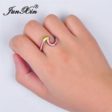Load image into Gallery viewer, Fire Opal Wave Ring