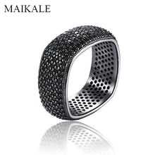 Load image into Gallery viewer, Square Gun Black Ring For Men & Women
