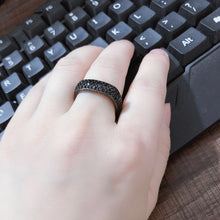 Load image into Gallery viewer, Square Gun Black Ring For Men & Women