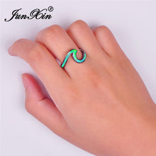 Load image into Gallery viewer, Fire Opal Wave Ring