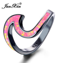 Load image into Gallery viewer, Fire Opal Wave Ring