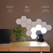 Load image into Gallery viewer, 10 Pcs Led Modular Touch Sensitive Lighting Hexagonal Lamps
