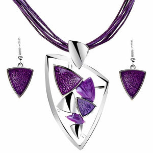 Leather Enamel Jewelry Sets