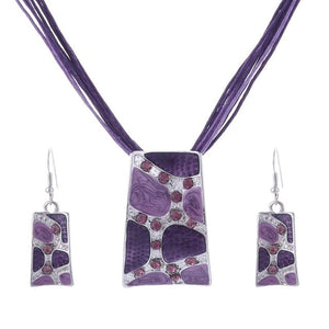 Leather Enamel Jewelry Sets