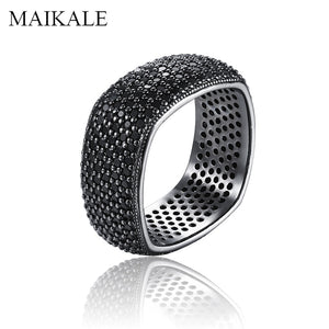 Square Gun Black Ring For Men & Women