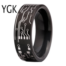 Load image into Gallery viewer, Black Tungsten Ring For Women Man
