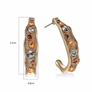 Multicolour Rhinestone Earrings